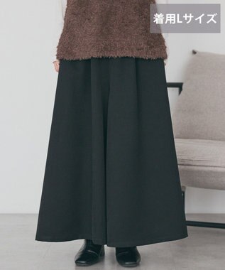 AMERICAN HOLIC 【選べる丈】ギャザーウールライクスカーチョ Black