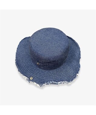 林八百吉商店 un chapeau  デニムフリンジハット ネイビー