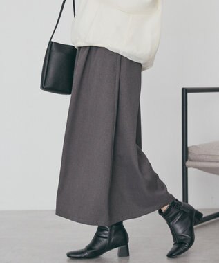 AMERICAN HOLIC 【選べる丈】ギャザーウールライクスカーチョ Gray Mixture