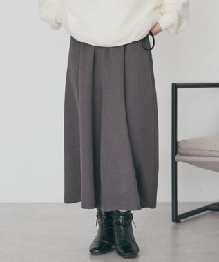 AMERICAN HOLIC 【選べる丈】ギャザーウールライクスカーチョ Gray Mixture