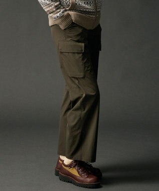 JOSEPH ABBOUD MOUNTAIN 【2wayストレッチ/軽量/ECO撥水】ナイロンリップ2wayストレッチ トレッキングカーゴパンツ カーキ系