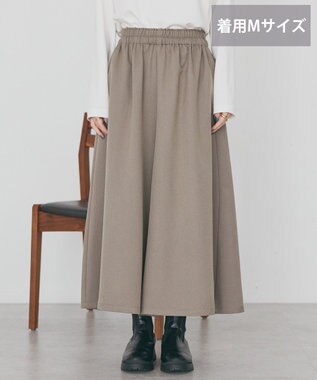 AMERICAN HOLIC 【選べる丈】ギャザーウールライクスカーチョ Gray Beige