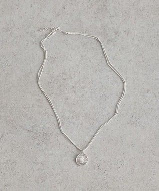 earth music&ecology レイヤードチェーンメダリオンネックレス