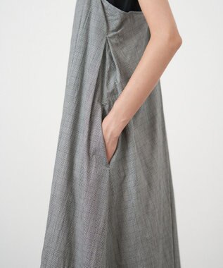 ATON WRINKLES COTTON | キャミドレス CHECK