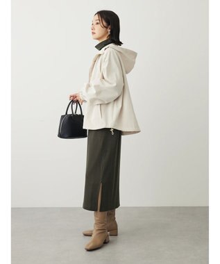 Green Parks リブカットＩラインワンピース Dark Khaki