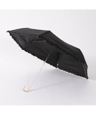 UNBILLION カシュネ cachenez / 【晴雨兼用】【日傘】 【UV カット率99.999.9％以上】PUヒートカットフリルミニ折りたたみ傘 ブラック