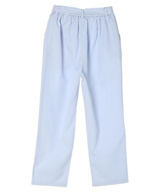 Green Parks 綿麻混バックルベルト付テーパードパンツ Grayish Blue