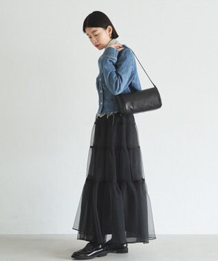 russet ソフトレザーロールショルダーバッグ(CE-1661) Black