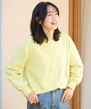 ANY L 【洗濯機可・UVケア】ビューティベーシックロングＴシャツ マスカット