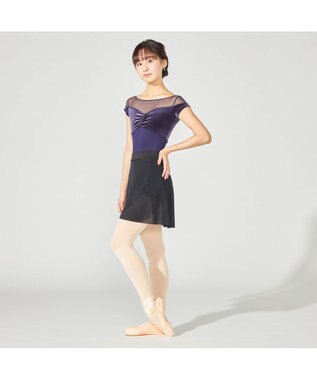 Chacott ハーフスリーブレオタード ヴァイオレット