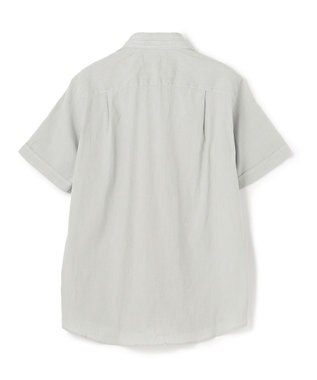 JOSEPH HOMME リネンストレッチブロード ウィングカラー半袖シャツ スカイブルー系