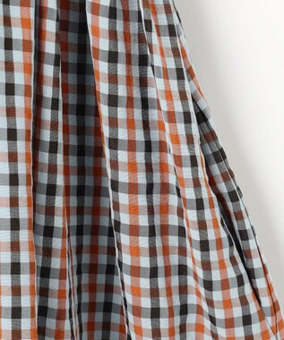 #Newans ボリュームチェックキャミワンピ ブルーチェック