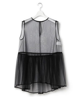  【GOLD LABEL/見上愛さん着用】チュール ペプラムブラウス