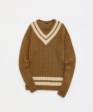 LENO CRICKET SWEATER 【UNISEX】 / クリケットセーター MOCHA