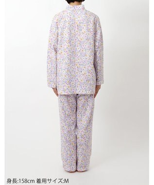 Wing パジャマ 長袖 長ズボン 綿混(本体) あったか レディース EP6010 ウイング／ワコール パープル