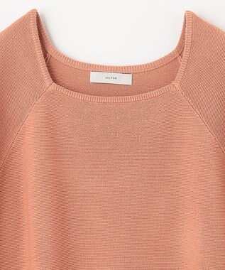 ANY 【洗濯機可能/アンチピリング/UVケア】アクリルガータースクエアニット オレンジ