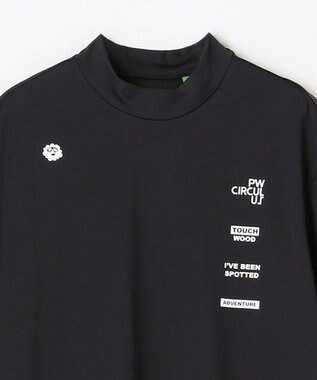 PW CIRCULUS 【MEN】メッシュコンビ モックネック ゴルフ ブラック系