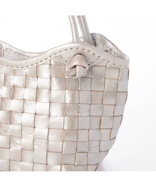 UNBILLION ピークスピーク PEAKS PEAK / 牛革レザーメッシュトートS シルバー