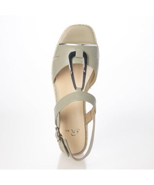 Riz raffinee <Riz raffinee>【3E】ウエッジソールサンダル ライトグリーン