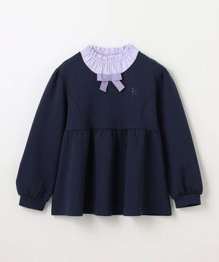 組曲 KIDS 【150-160㎝】ボウタイリボン トップス ネイビー系