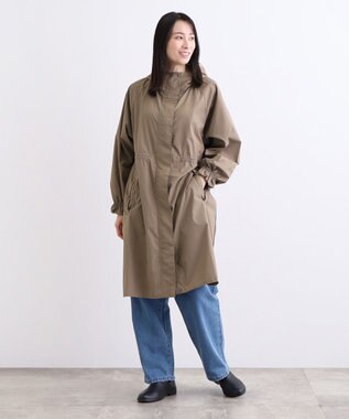 MOONBAT 【撥水】LIGNAGGIO ウエストギャザーフードコート モカブラウン