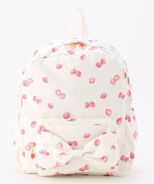 ANY KIDS 【Strawberry Collection】【10L容量】いちご総柄リュック エクリュ