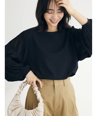 Green Parks マジョリカスリーブカットプルオーバー Black