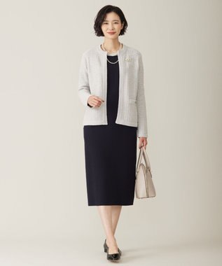 J.PRESS LADIES 【2way】ロングパール ネックレス シルバー系