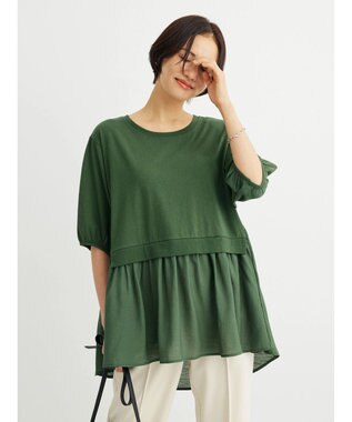 Green Parks カットドッキングフレアラインプルオーバー Green