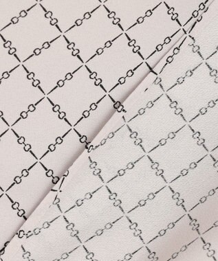 ICB L 【新色追加・WEB限定カラーあり・接触冷感・UVケア・速乾・洗える】BackSatinAmunzen バンドカラーブラウス トープベース×スクエアビット柄系