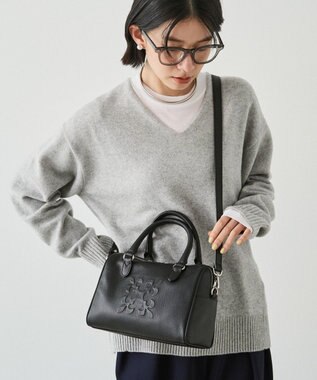 russet 《composition》レザー2WAYミニボストンバッグ(CE-1684) Black