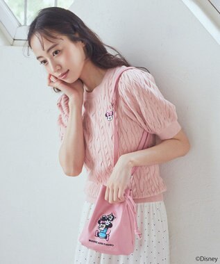 earth music&ecology Ｄｉｓｎｅｙ×Ｓｅｉｊｉ　Ｍａｔｓｕｍｏｔｏ刺繍ニット Pink