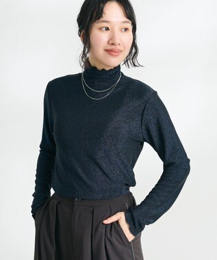 CRAFT STANDARD BOUTIQUE ラメチュールトップスインナー Navy