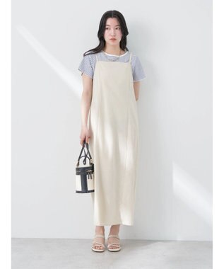 earth music&ecology リサイクルポリエステルブレンドキャミワンピース Light Beige