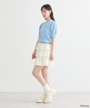 earth music&ecology Ｄｉｓｎｅｙ×Ｓｅｉｊｉ　Ｍａｔｓｕｍｏｔｏ刺繍ニット Sax