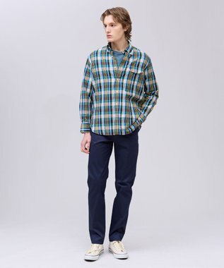 J.PRESS MEN 【Aero Weave】クールマックス サッカーシャツ / B.D. ブルー系3