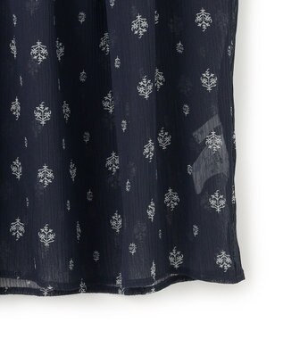 23区 【SLOW/一部店舗限定】クレープ フラワープリント ブラウス ネイビー系5