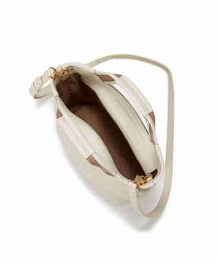 TOPKAPI 【TREASURE TOPKAPI】ソフトシュリンク テープハンドル ショルダー付きミニ トート バッグ ホワイト