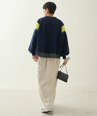 AMERICAN HOLIC ドロストライン切替ポンチプルオーバー Navy