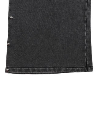 WEGO 【ユニセックス着用ITEM】ブリーチスタッズロゴスウェットパンツ スミクロ