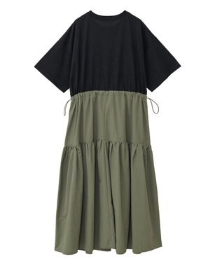 Green Parks ・ＥＬＥＮＣＡＲＥ　ＤＵＥ　ドッキングＴＥＥワンピー Khaki