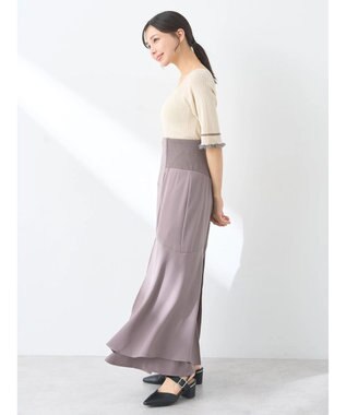 earth music&ecology ポイントシアーフリルニットプルオーバー Ivory