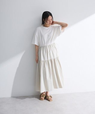 Green Parks ・ＥＬＥＮＣＡＲＥ　ＤＵＥ　ドッキングＴＥＥワンピー Off White