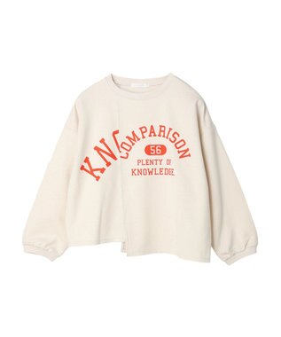 Green Parks コットンＵＳＡミニ裏毛リメイク風プルオーバー Ecru