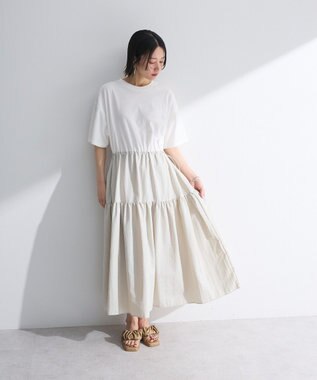 Green Parks ・ＥＬＥＮＣＡＲＥ　ＤＵＥ　ドッキングＴＥＥワンピー Off White