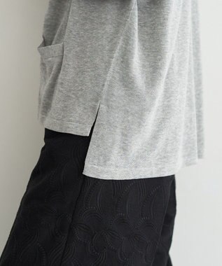 YECCA VECCA ハイゲージミドル丈Vネックカーディガン Light Gray