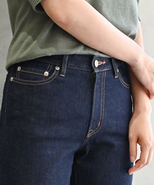 muuc 〈国産デニム〉〈S-XLサイズ展開〉〈ストレッチ素材〉〈ワンウォッシュで柔らかく軽い〉ストレートシルエットのジーンズパンツ ネイビー