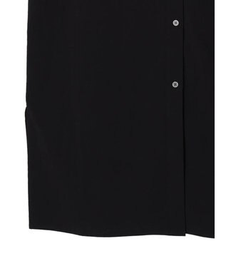 CRAFT STANDARD BOUTIQUE レーヨンデシンバンドカラーワンピース Black