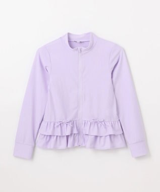 ANY KIDS 裾フリル　ラッシュガード ラベンダー