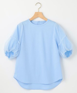 組曲 【人気につき新色追加！】チュールスリーブ カットソー サックスブルー系